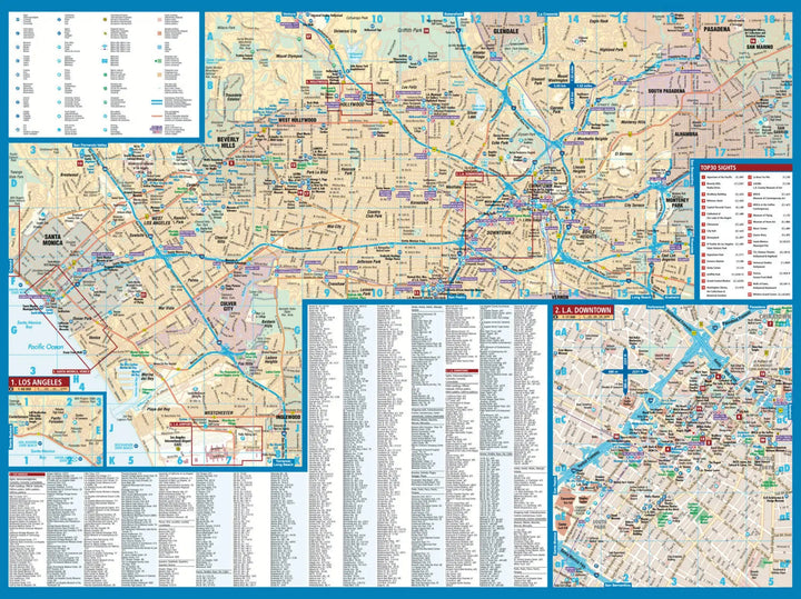 Plan plastifié - Los Angeles | Borch Map carte pliée Borch Map 