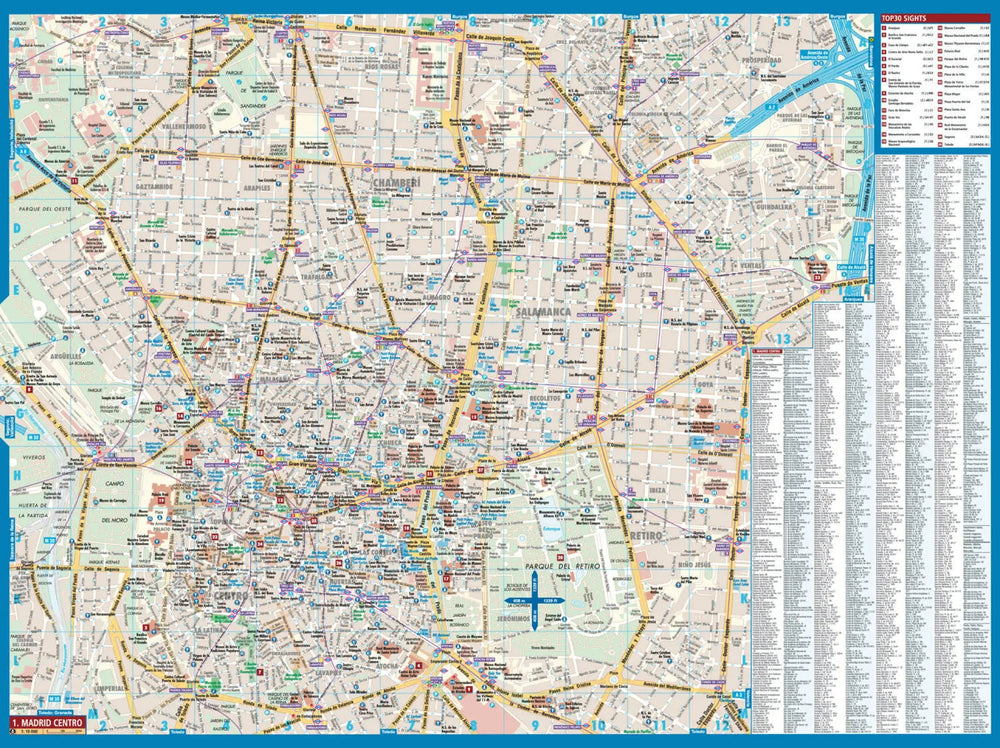 Plan plastifié - Madrid | Borch Map carte pliée Borch Map 