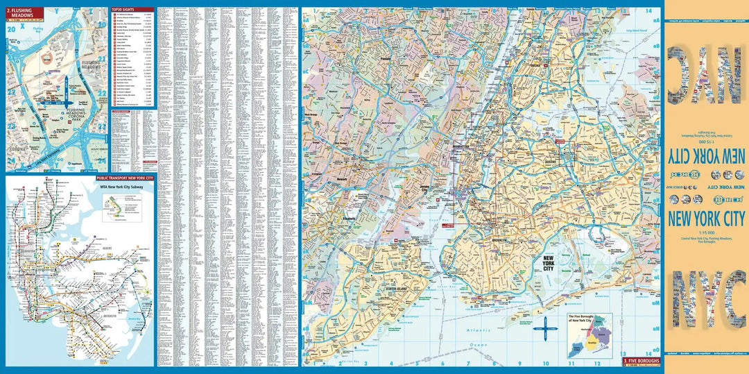 Plan plastifié - New York | Borch Map carte pliée Borch Map 