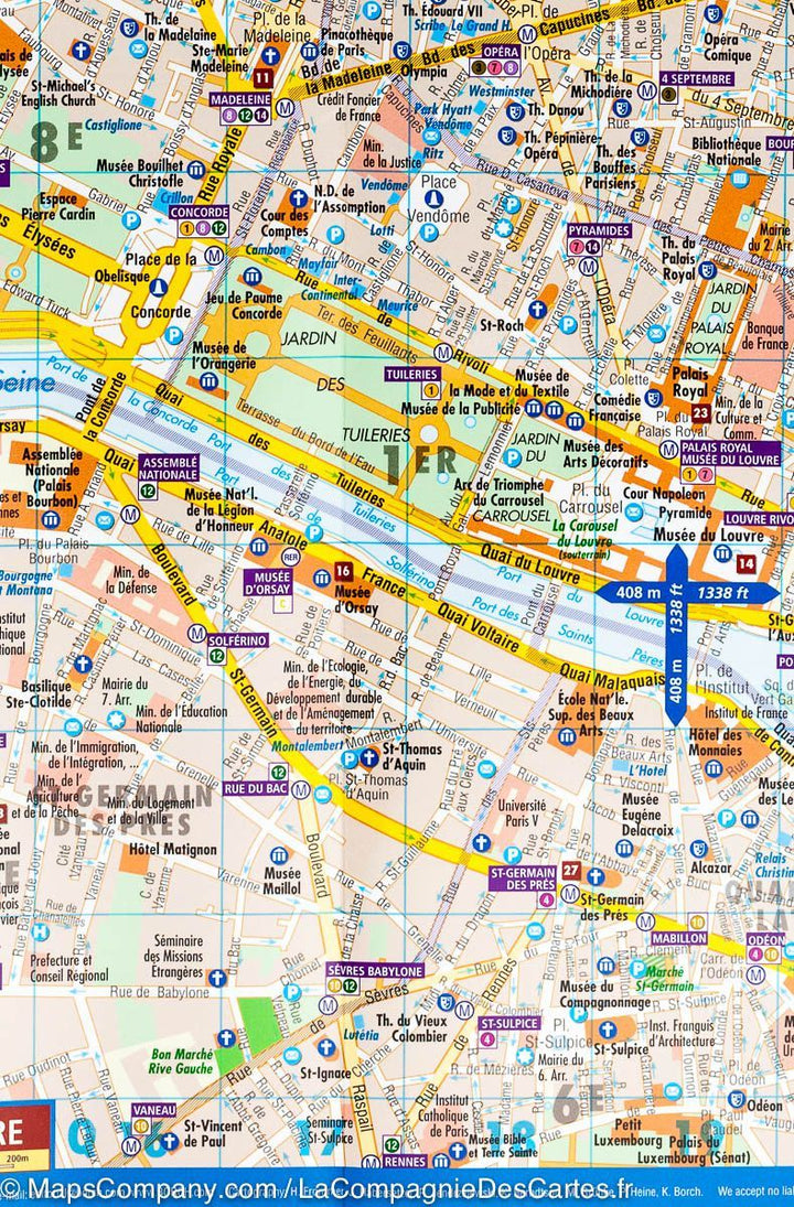 Plan de Paris – plastifié | Borch Map - La Compagnie des Cartes