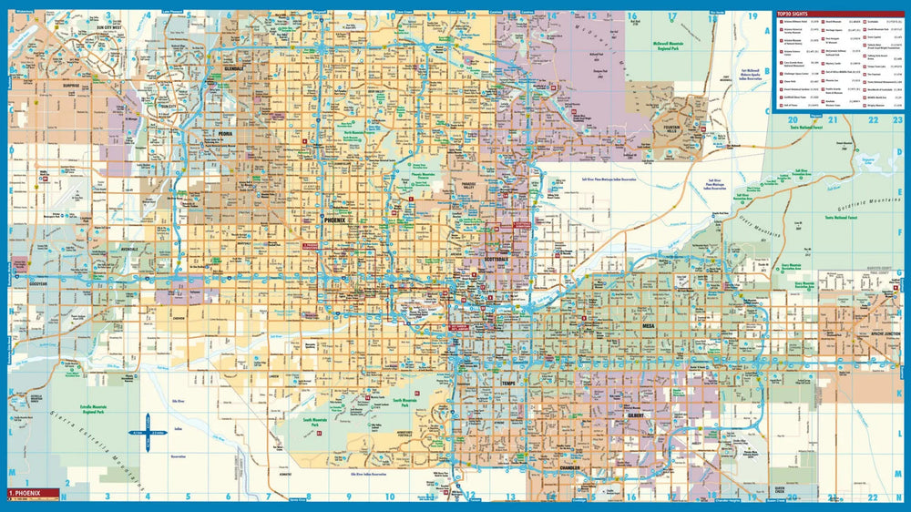 Plan plastifié - Phoenix | Borch Map carte pliée Borch Map 