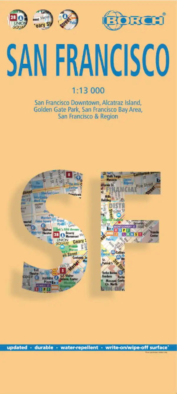 Plan plastifié - San Francisco | Borch Map carte pliée Borch Map 