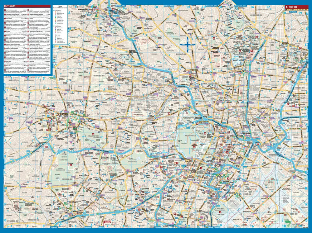Plan plastifié - Tokyo | Borch Map carte pliée Borch Map 