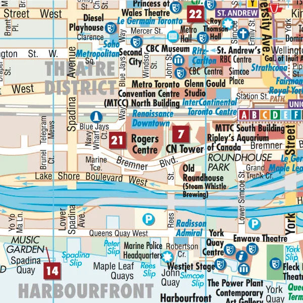 Plan plastifié - Toronto | Borch Map carte pliée Borch Map 