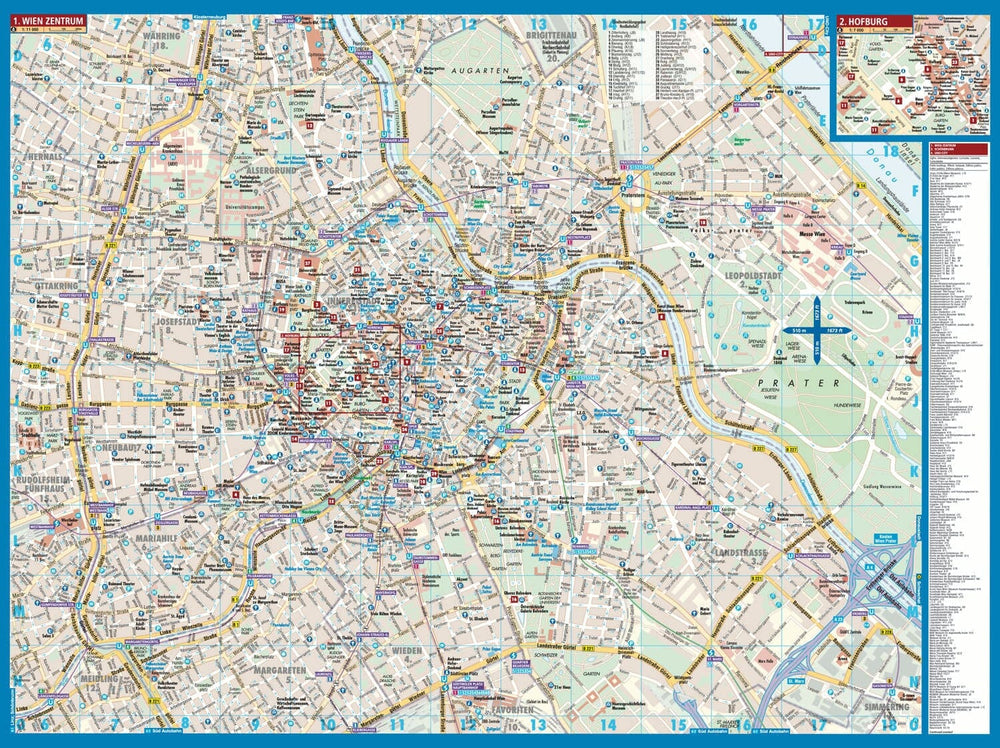 Plan plastifié - Vienne | Borch Map carte pliée Borch Map 