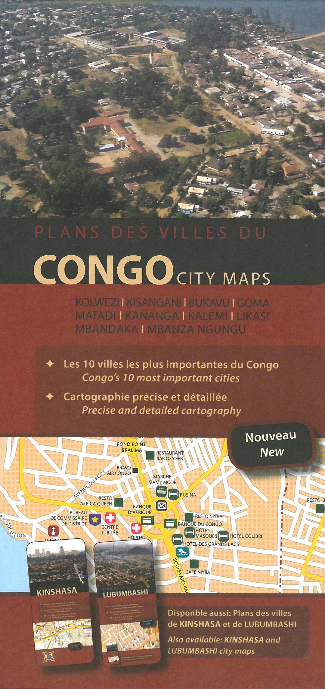 Plans de ville - République Démocratique du Congo carte pliée Divers 