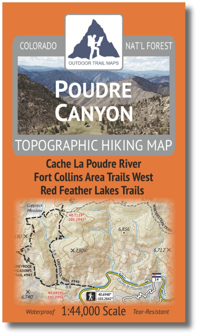 Poudre Canyon 1:44k | Outdoor Trail Maps LLC carte pliée 