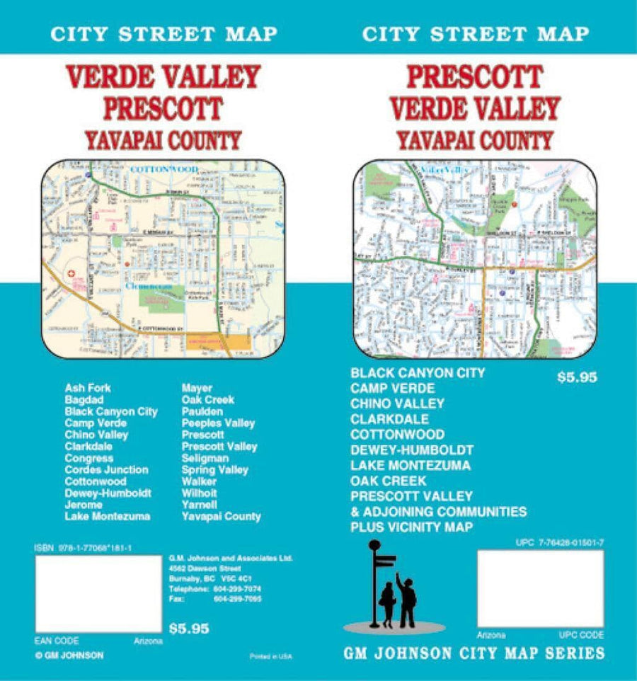 Prescott - Camp Verde - Cottonwood and Chino Valley - Arizona | GM Johnson Road Map 