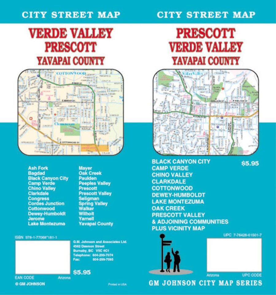 Prescott : Verde Valley : Yavapai County : city street map = Verde Valley : Prescott : Yavapai County : city street map | GM Johnson carte pliée 