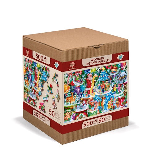 Puzzle en bois - Boules de neige de Noël - 505 pièces | Wooden City puzzle Wooden City 