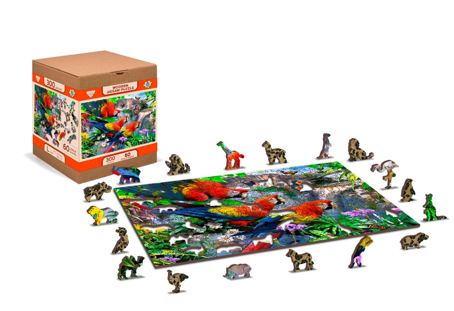 Puzzle en bois - Île aux perroquets - 300 pièces | Wooden City puzzle Wooden City 