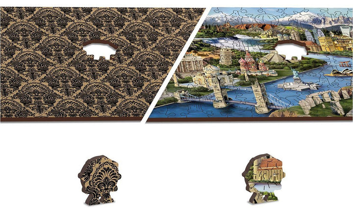 Puzzle en bois - Monuments célèbres - 600 pièces | Wooden City puzzle Wooden City 