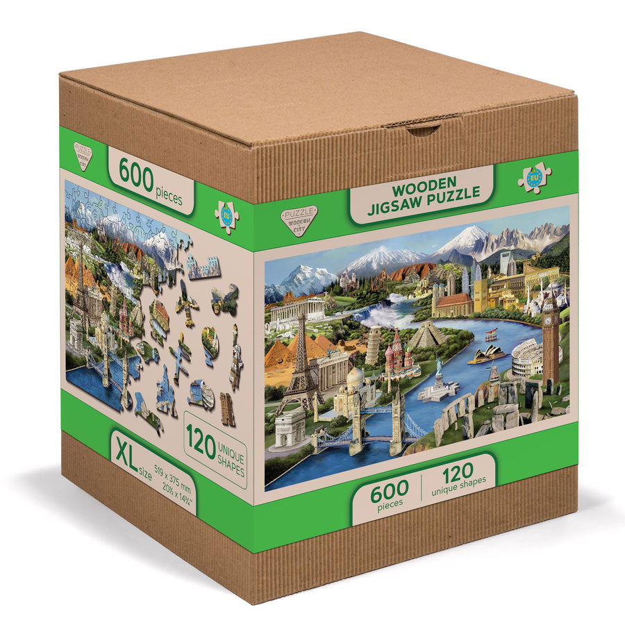 Puzzle en bois - Monuments célèbres | Wooden City puzzle Wooden City XL (600 pièces) 