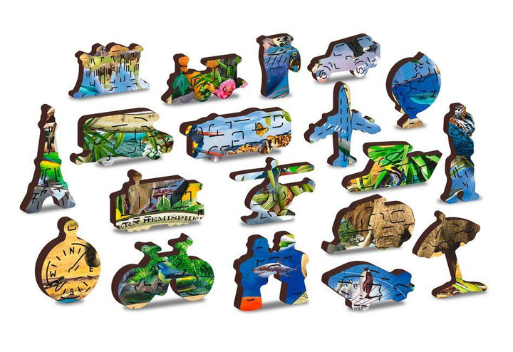 Puzzle en bois - Royaume des animaux - 600 pièces | Wooden City puzzle Wooden City 
