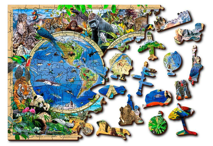 Puzzle en bois - Royaume des animaux - 600 pièces | Wooden City puzzle Wooden City 