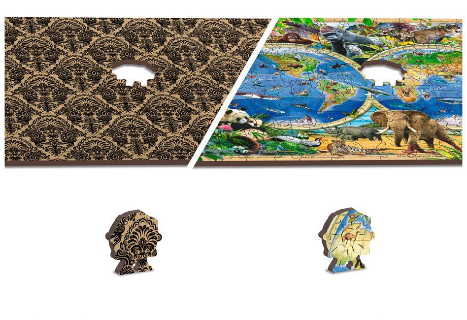 Puzzle en bois - Royaume des animaux - 600 pièces | Wooden City puzzle Wooden City 