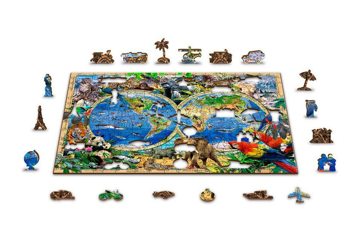 Puzzle en bois - Royaume des animaux - 600 pièces | Wooden City puzzle Wooden City 
