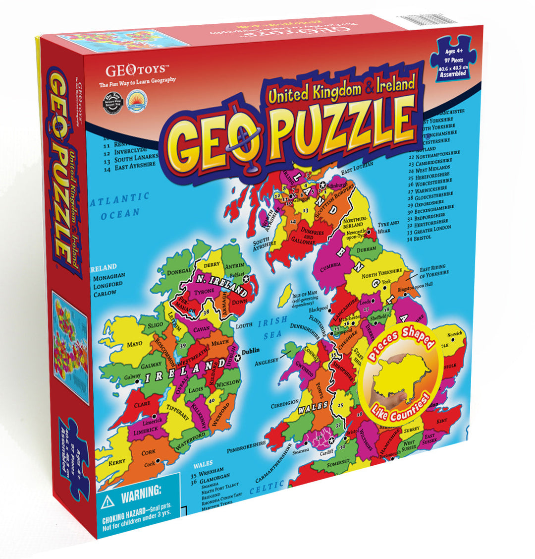 Puzzle géographique (en anglais) - Royaume-Uni & Irlande (97 pièces) p – La  Compagnie des Cartes - Le voyage et la randonnée