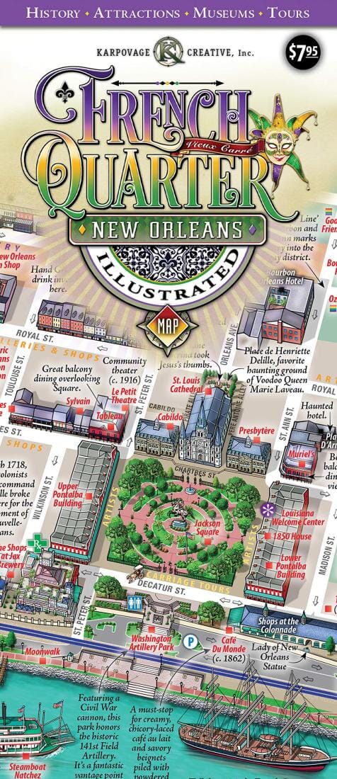 New Orleans French Quarter | Karpovage Creative carte pliée 