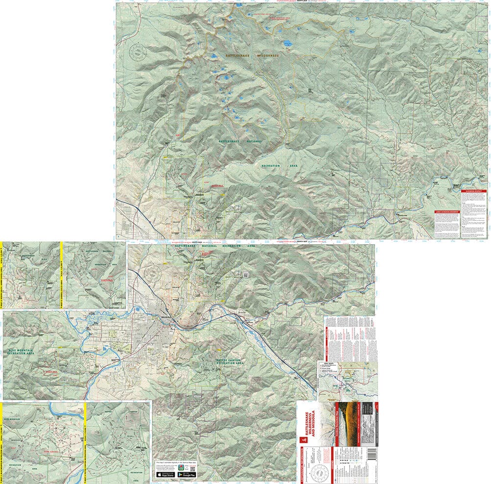Rattlesnake Wilderness et Missoula (Montana) | Cairn Cartographics carte pliée Cairn Cartographics 