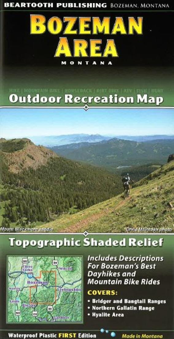 Bozeman Area - Montana | Beartooth Publishing Hiking Map 