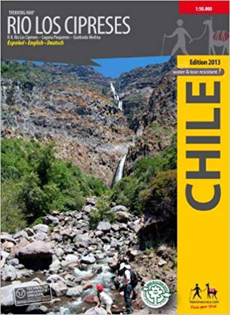 Rio Los Cipreses - Chile : Trekking Map | Trekking Chile Hiking Map 
