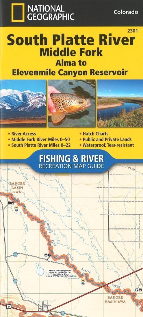 South Platte River - Middle Fork - CO (Map 2301) | National Geographic Maps Road Map 