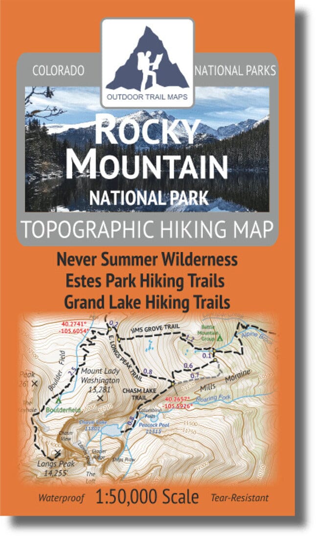 Rocky Mountain National Park 1:50k | Outdoor Trail Maps LLC carte pliée 
