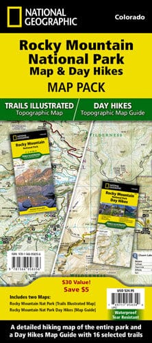 Rocky Mountain National Park Map & Day Hikes [Map Pack Bundle] | National Geographic carte pliée 
