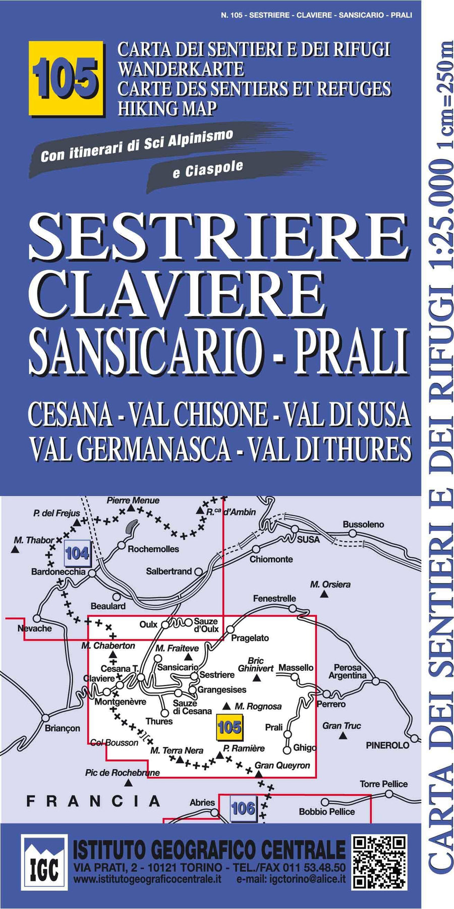 Carte de randonnée n° 656 - Valsugana Tesino (Italie)