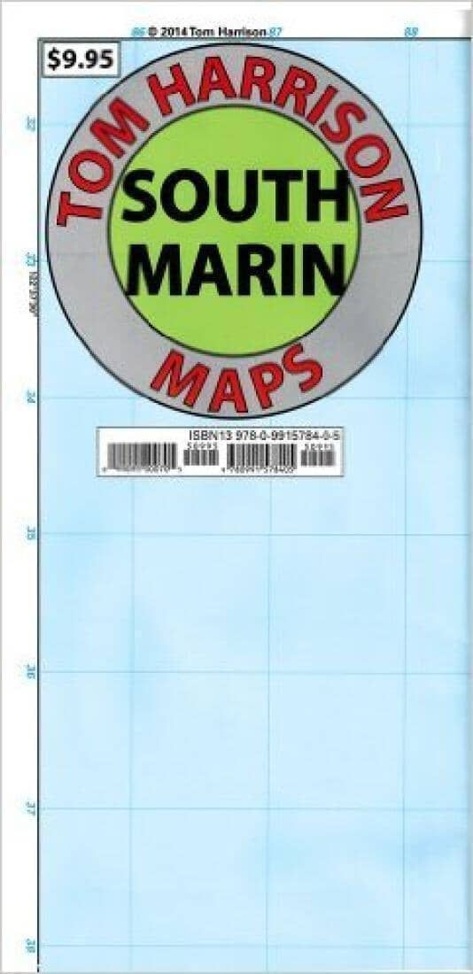 Southern Marin, California Trail Map by Tom Harrison Maps