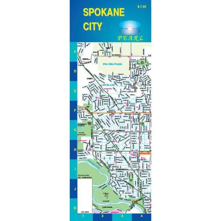 Spokane - Washington - Pearl Map - laminated | GM Johnson Road Map 