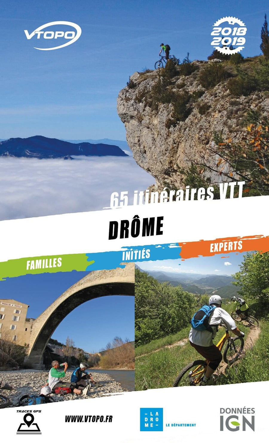 Topoguide cyclo - Drôme : 65 itinéraires VTT | VTOPO guide vélo VTOPO 