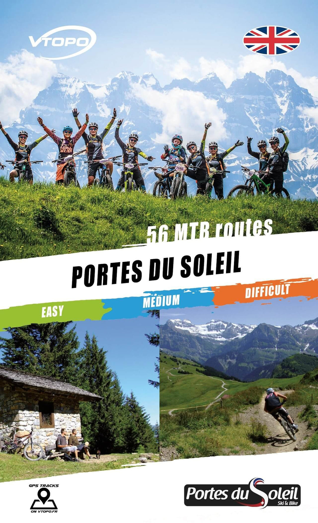 Topoguide cyclo (en anglais) - Portes du Soleil : 56 MTB Routes | VTOPO guide vélo VTOPO 