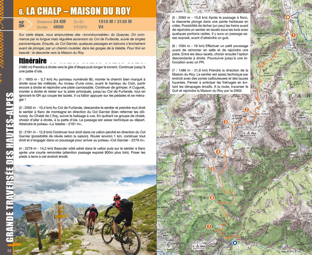 Topoguide cyclo - Grande traversée des Hautes-Alpes - Itinérance | VTOPO guide vélo VTOPO 