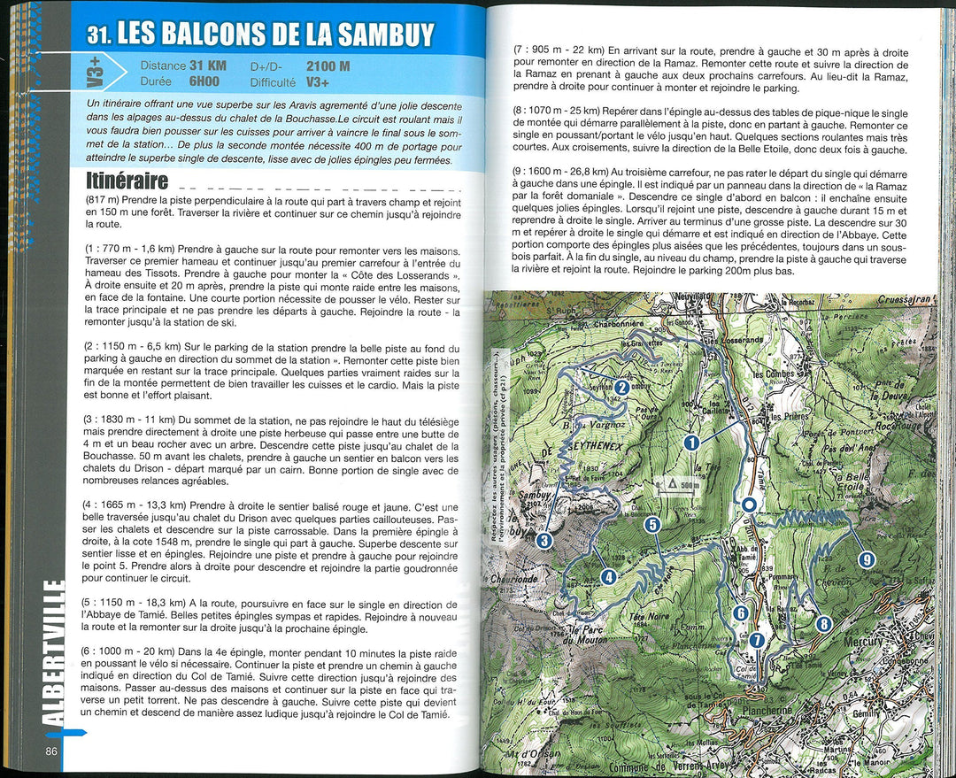 Topoguide cyclo - Savoie : 73 circuits VTT | VTOPO guide vélo VTOPO 