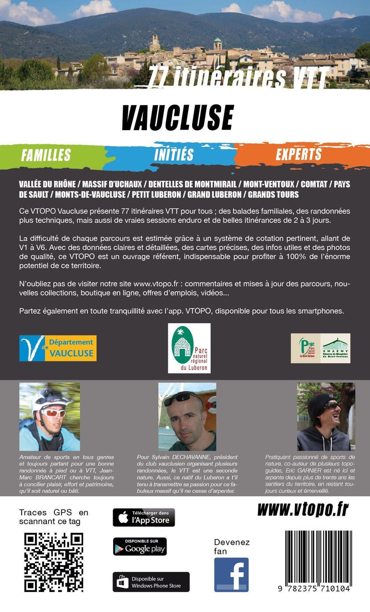 Topoguide cyclo - Vaucluse : 77 itinéraires VTT | VTOPO guide vélo VTOPO 
