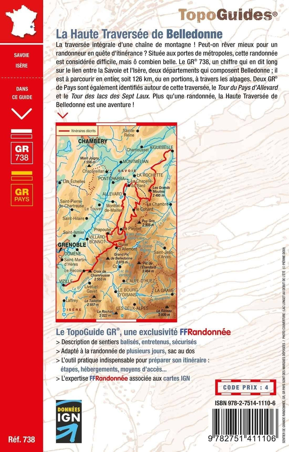 Topoguide de randonnée - Haute traversée de Belledonne | FFR guide de randonnée FFR - Fédération Française de Randonnée 