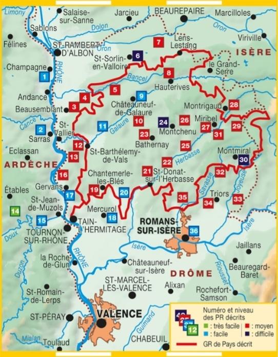 Topoguide de randonnée - La Drôme des collines à pied, entre Rhône et Isère | FFR guide de randonnée FFR - Fédération Française de Randonnée 