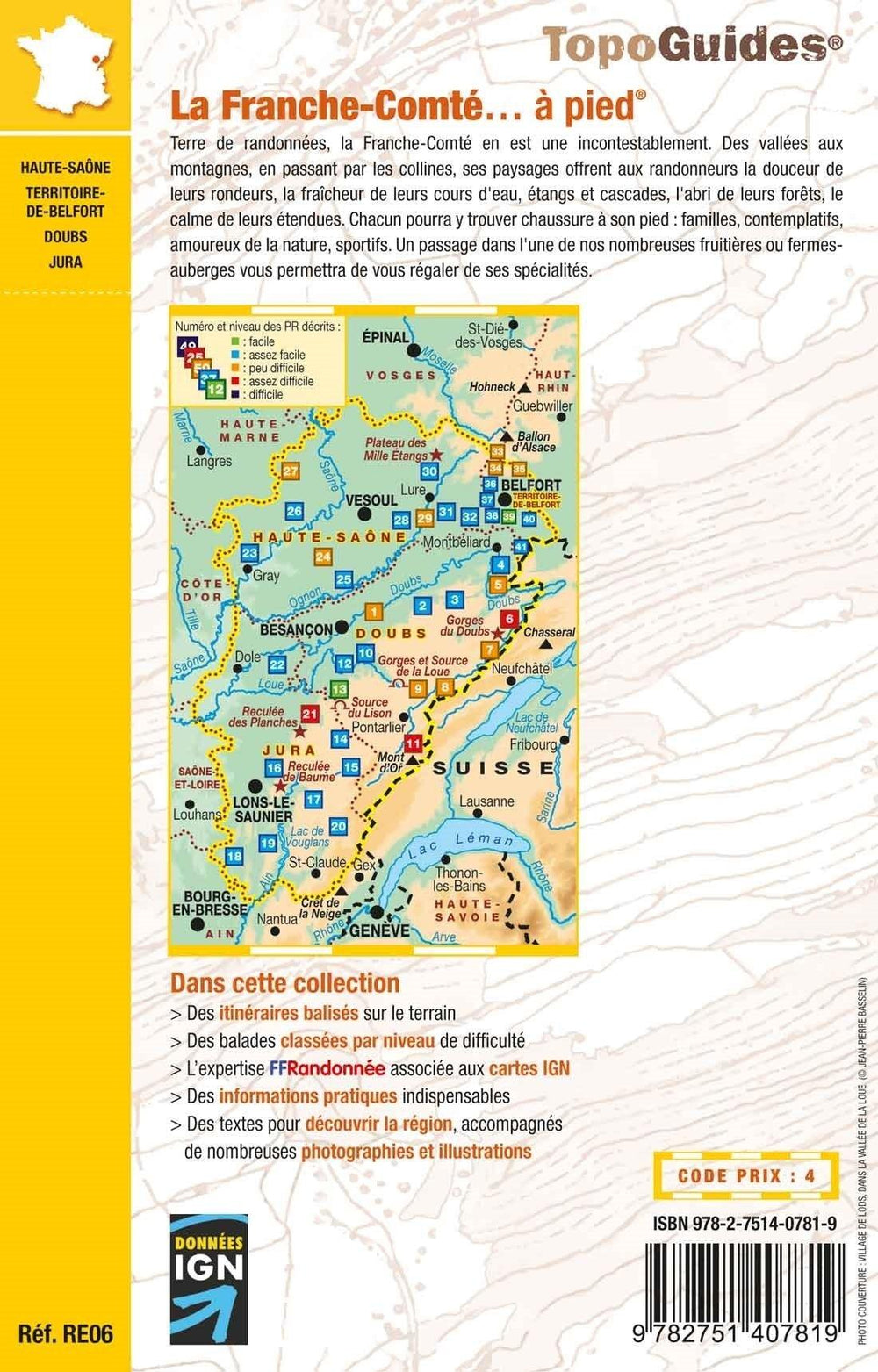 Topoguide de randonnée - La Franche-Comté à pied | FFR guide de randonnée FFR - Fédération Française de Randonnée 
