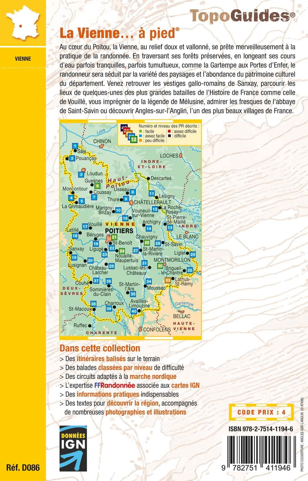 Topoguide de randonnée - La Vienne à pied | FFR guide de randonnée FFR - Fédération Française de Randonnée 