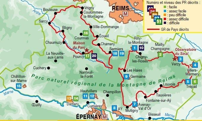Topoguide de randonnée - le Parc naturel régional de la Montagne de Reims | FFR guide de randonnée FFR - Fédération Française de Randonnée 