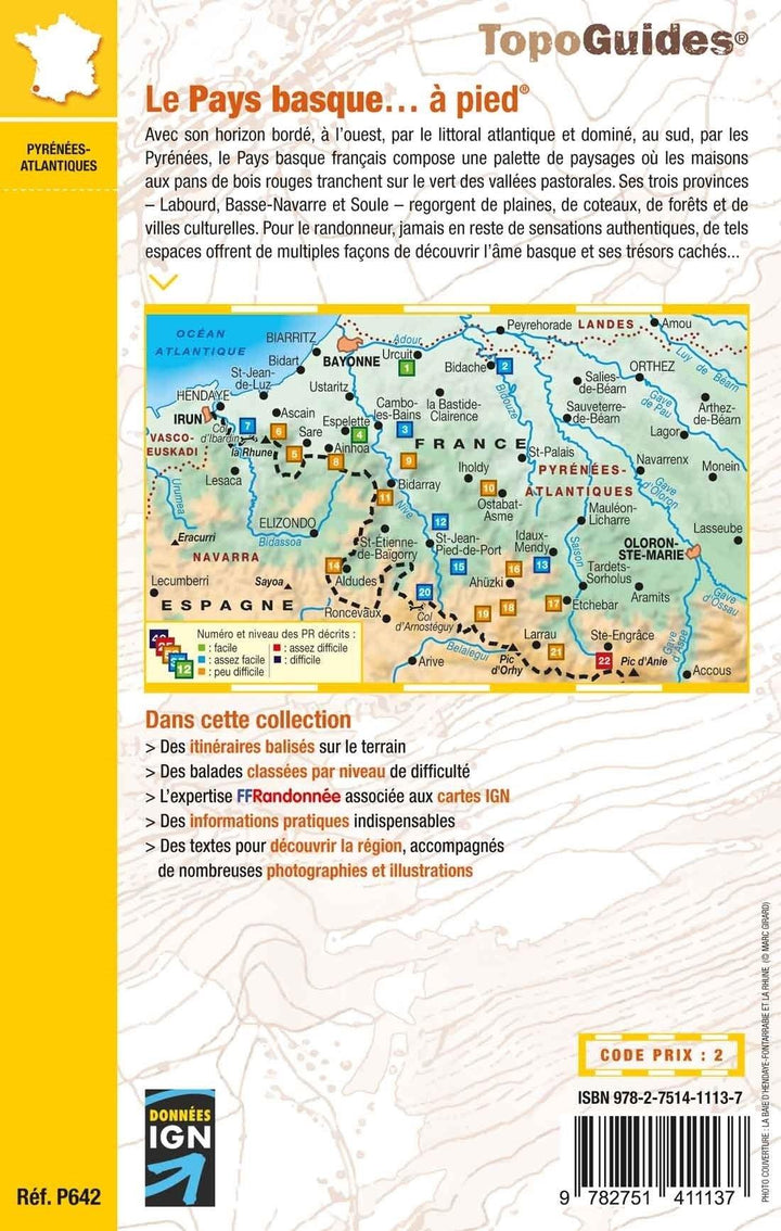 Topoguide de randonnée - Le Pays Basque à pied | FFR guide de randonnée FFR - Fédération Française de Randonnée 