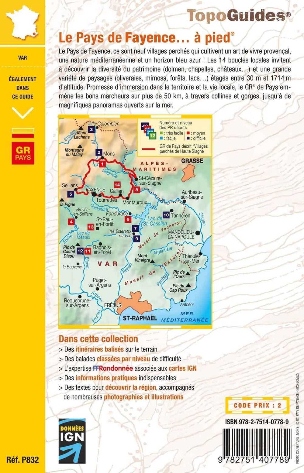 Topoguide de randonnée - Le pays de Fayence à pied | FFR guide de randonnée FFR - Fédération Française de Randonnée 