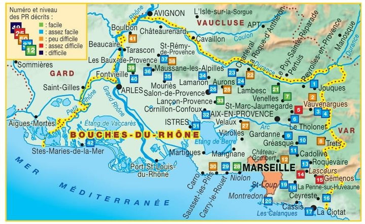 Topoguide de randonnée - Les Bouches-du-Rhône, la Provence à pied | FFR guide de randonnée FFR - Fédération Française de Randonnée 