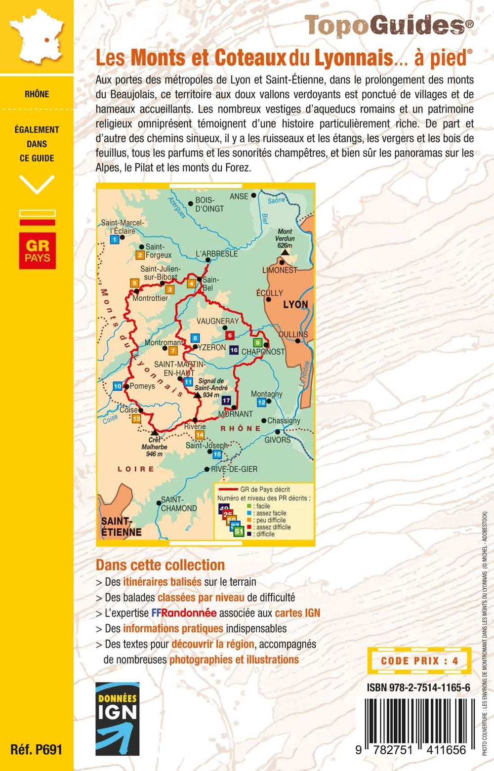 Topoguide de randonnée - Les Monts et Coteaux du Lyonnais à pied | FFR guide de randonnée FFR - Fédération Française de Randonnée 
