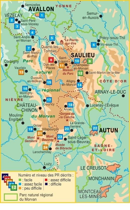 Topoguide de randonnée - Parc Naturel Régional du Morvan à pied | FFR guide de randonnée FFR - Fédération Française de Randonnée 