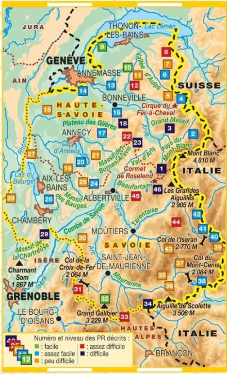 Topoguide de randonnée - Savoie Mont-Blanc à pied (Savoie, Haute-savoie) | FFR guide de randonnée FFR - Fédération Française de Randonnée 