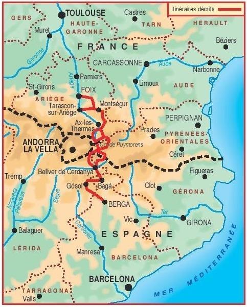 Topoguide de randonnée - Sur les traces des Cathares - Le Chemin des Bonshommes - GR107 | FFR guide de randonnée FFR - Fédération Française de Randonnée 