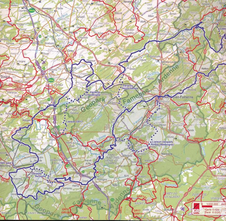 Topoguide de randonnée - Tour de la Famenne GR577 (Belgique) | Les Sentiers de Grande Randonnée guide de randonnée Les Sentier de Grande Randonnée 